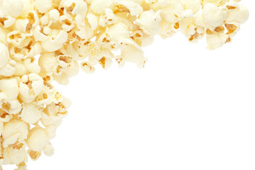 Popcorn frame isolated, clipping path included - obrazy, fototapety, plakaty