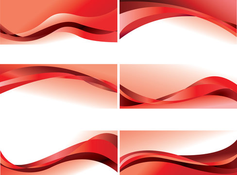 3d abstract background red waves © La Gorda