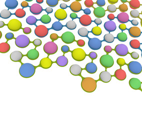 molecular structure on white background