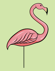 Pink Plastic Flamingo