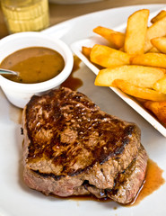 Delicious juicy steak beef meat