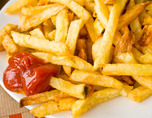 Golden French fries
