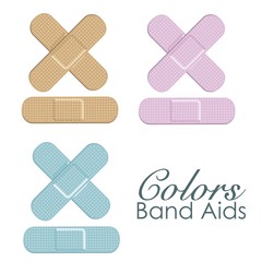 Pastels color Band Aids