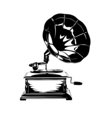 Vintage Gramophone Stencil