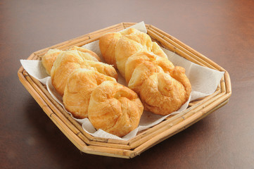 Basket of croissants