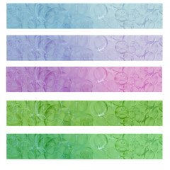 Set of banners with bubbles pattern