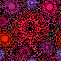 Bright abstract seamless pattern