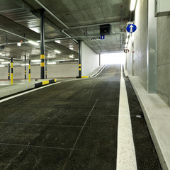 new underground parking, exit