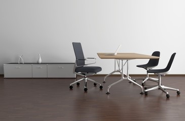 Chefarbeitsplatz mit Besprechung