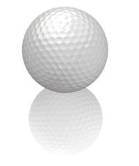 Golf Ball on white