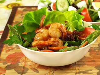 Light shrimp salad.