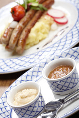 sausages and potatoes
