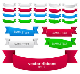 Set of ribbons. Vector