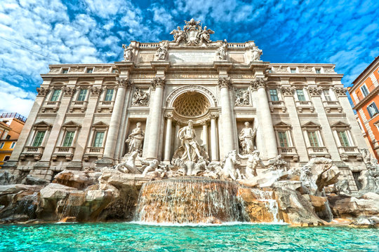 The Famous Trevi Fountain , rome, Italy.