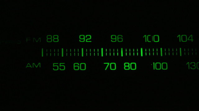 Backlit retro analog radio dial