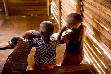 Masai children at school - Powered by Adobe