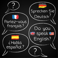 Blackboard, Sprechen Sie.../Do you speak...
