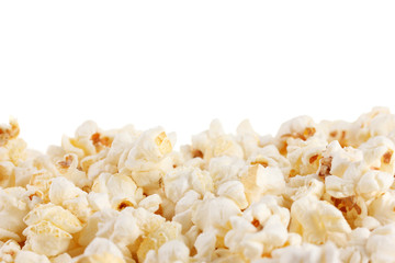 Popcorn isolated on white