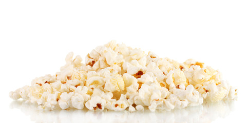 Popcorn isolated on white