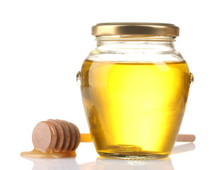 Honey isolated on white
