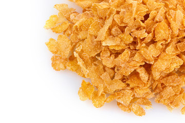 tasty cornflakes isolated on white