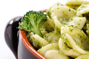 Orecchiette con broccoli, close-up
