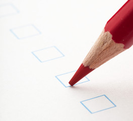 check box and crayon