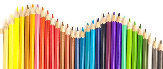 Obraz premium crayons wave