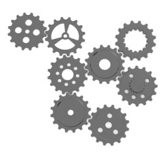3d render of gear wheels