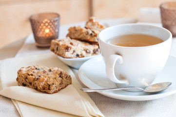 Homemade biscuits and a cup of tea