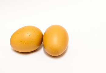 Eggs on a white background
