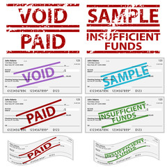 Stamped Personal Checks