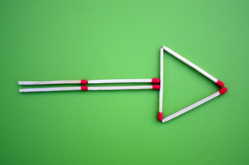 fléchage  en allumettes