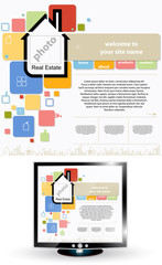 real estate site design vector