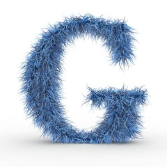 Texteffekt Haare blau G