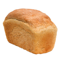 loaf of bread russian isolated on white (clipping path)