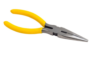 Fototapeta premium pliers yellow tool isolated (clipping path)