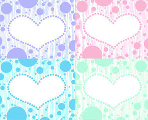 colorful hearts abstract background.