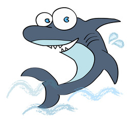 Naklejka premium Smiling Shark - Squalo sorridente
