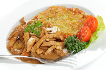 Zürcher Geschnetzeltes mit Rösti