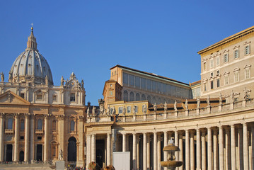 Rome, Saint Peter basilica and Pope Residence
