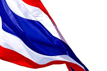 Streaming Thai  flag isolated on white background - 39798997