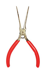 Old pliers isolated on white background