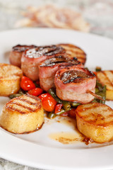 Grilled meat  with vegetables