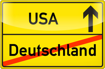 Obraz premium Deutschland > USA