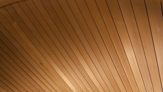 Wooden texture of the roof moves