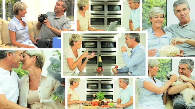 Montage of Mature Couple Leisure Lifestyle