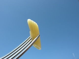 Penne auf Gabel