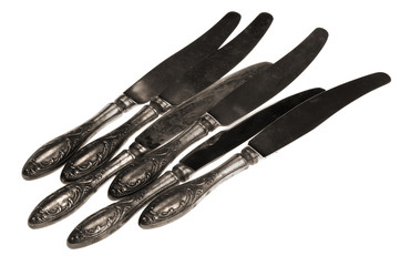 Fototapeta premium antique silver knife