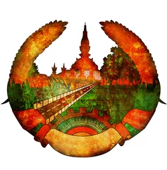 Fotobehang laos coat of arms © michal812